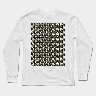 Black and White Zebra Pattern Retro Stars / VSCO Stars Long Sleeve T-Shirt